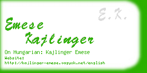 emese kajlinger business card